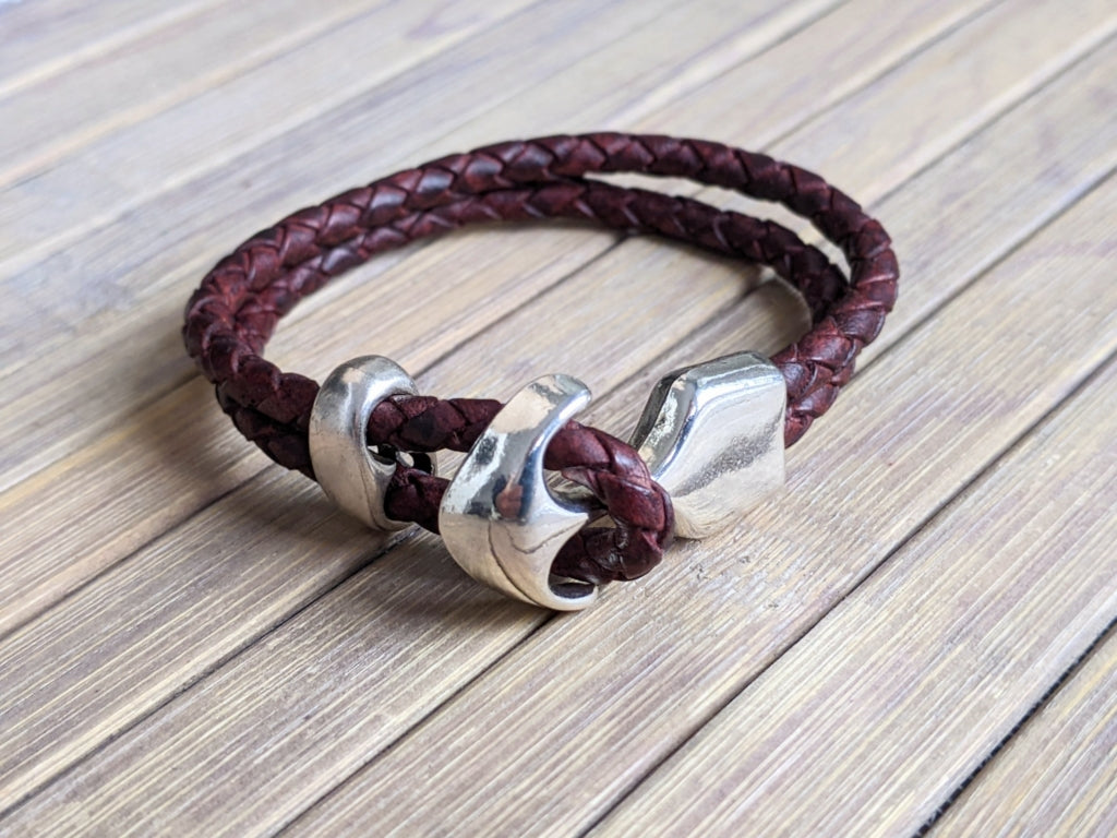 Pottarmband Lederarmband mit Ankerverschluss Art.Nr. 1007