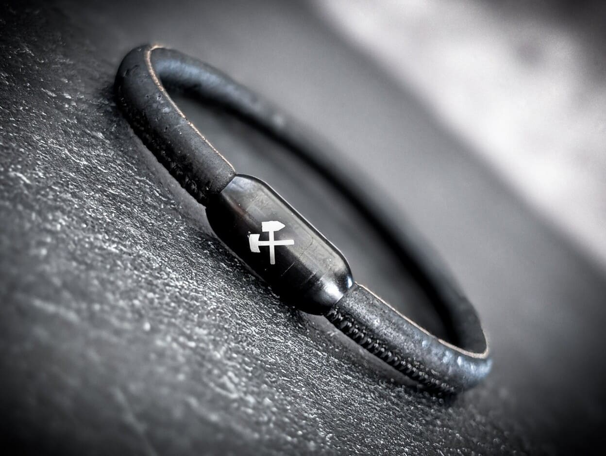 PottArmband Carl – Korkarmband mit schwarzem Edelstahl-Magnetverschluss Schlägel & Eisen Art.Nr. 1401