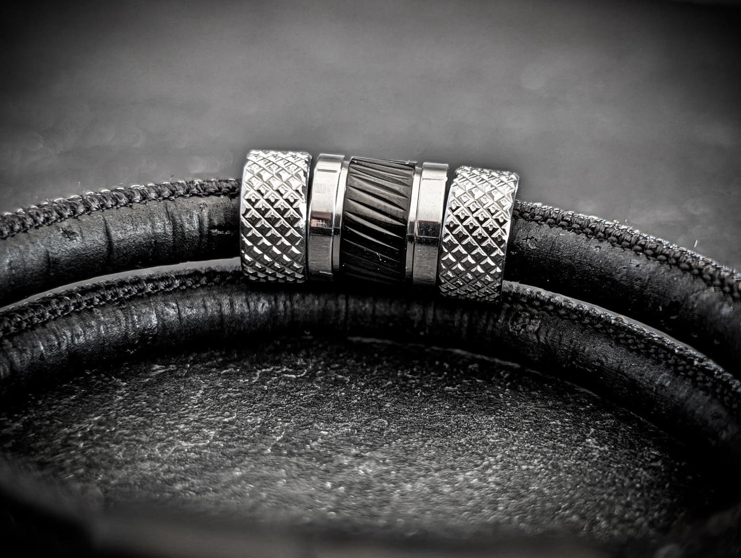 PottArmband Neue Hoffnung – Korkarmband mit schwarzem Edelstahl-Magnetverschluss und Schiebern Art.Nr. 1405