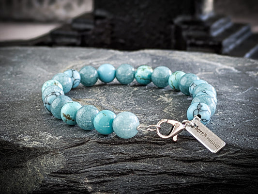 Ruhrgebiet Armband mit Türkis & Aquamarin Natursteinperlen Art. Nr. 1070
