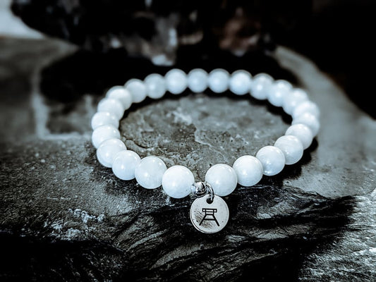 Ruhrgebiet Armband "Zeche", "Schlägel & Eisen" mit Mondsteinperlen Art. Nr. 1033